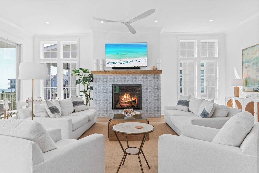 Sleeps 24 Beach Retreat w/ Pool, Rooftop Deck, Steps to Inlet Beach & Near Rosemary, Alys, Seacrest Dining & Shops The Palm 30A by Avantstay