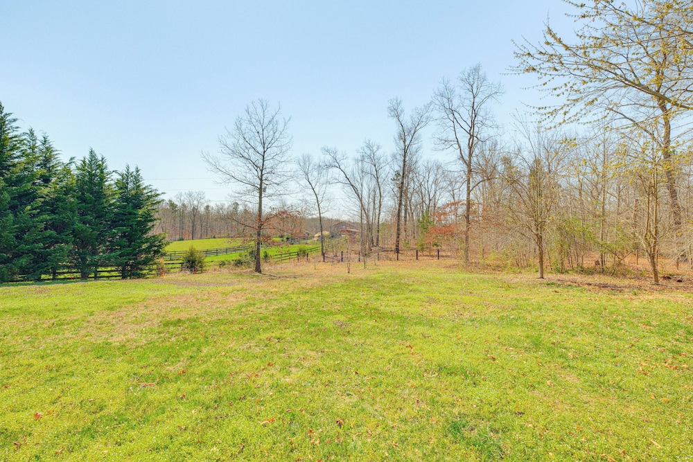 Private Deck & Views: Rural Virginia Escape