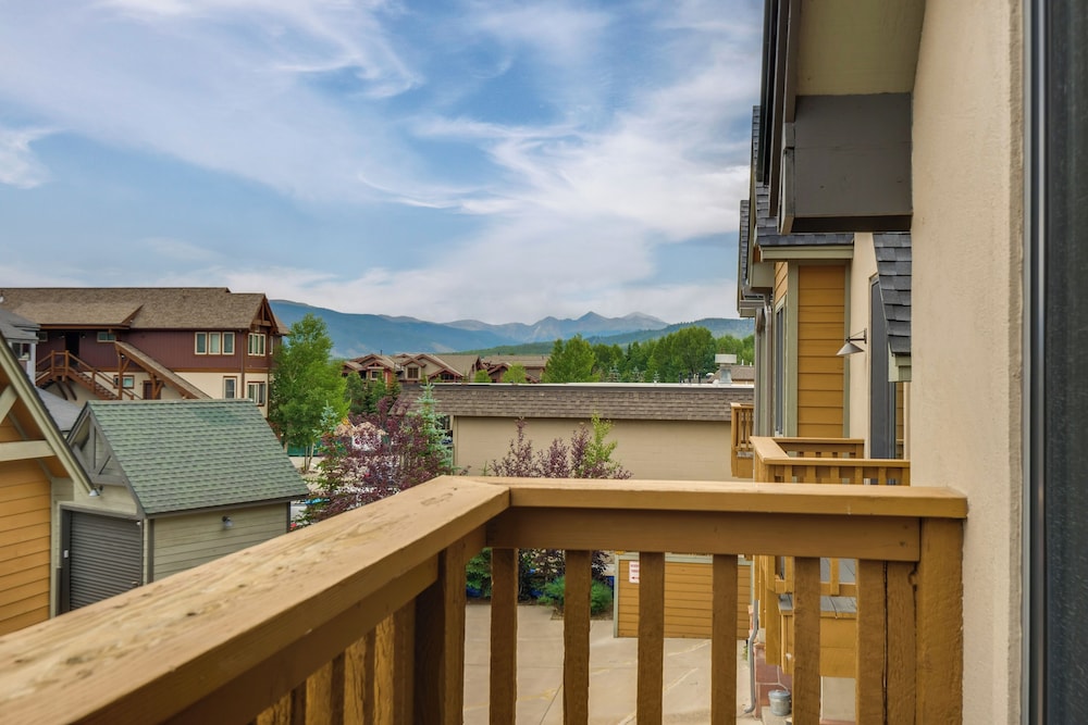 Patio w/ Peak 1 Mtn View: Main Street Frisco Condo