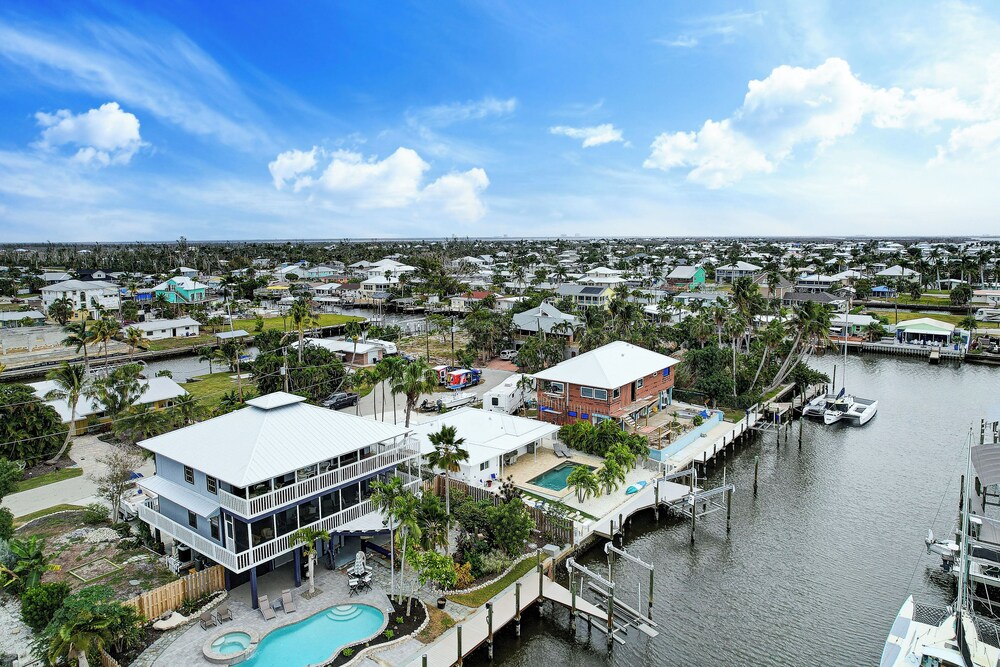 Updated St James City Home on Canal w/ Pool & Dock