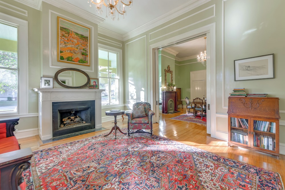 Ornate Victorian Home w/ Courtyard & Fire Pit!