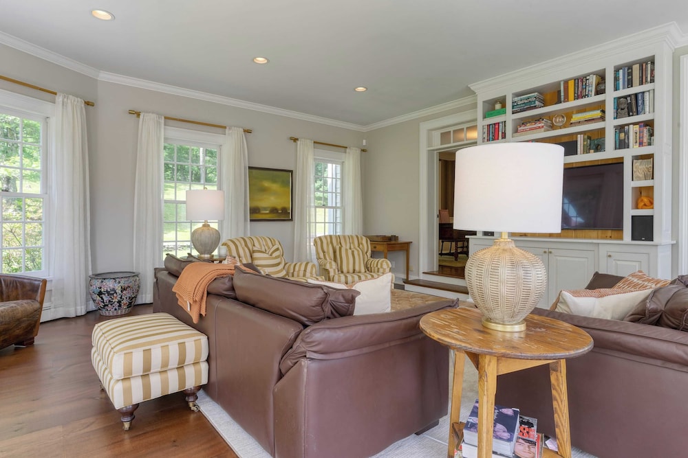 Secluded Berkshires Estate + Private Pond/pool,theater, Gym Sunny Pond
