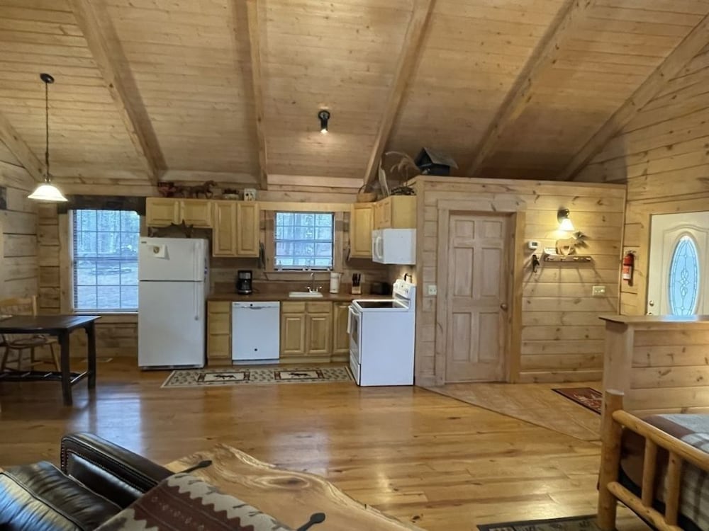 Private and Perfect! - hot tub, king bed, fireplace - dog and motorcycle friendly Studio Cabin by RedAwning view 5