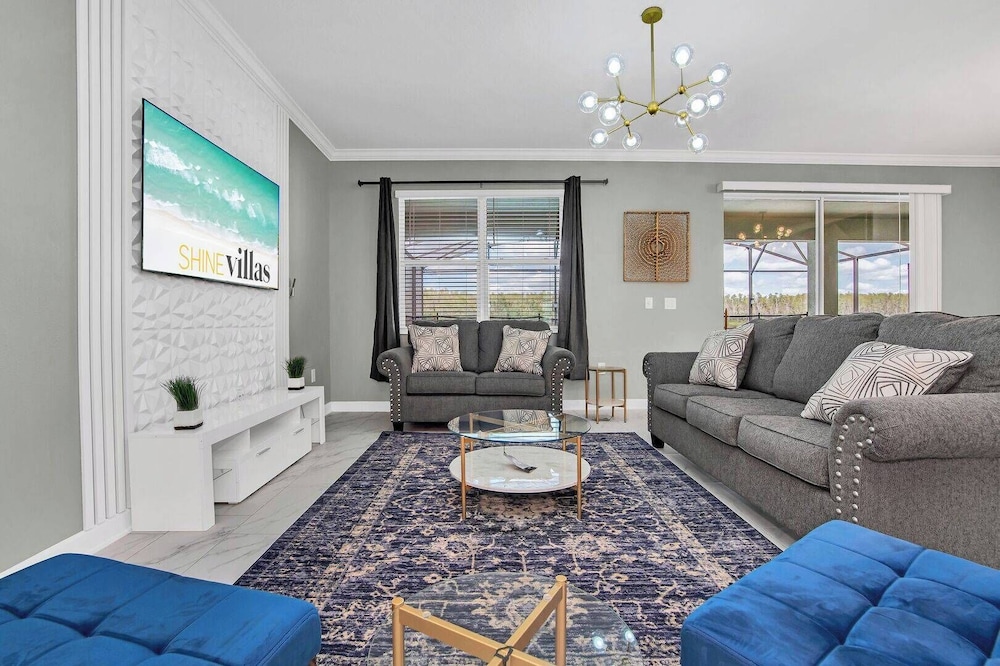 Serenity Lakeview Retreat Stunning Water Views, No Rear Neighbors, Private Pool, Game Room & Star Wars Cinema