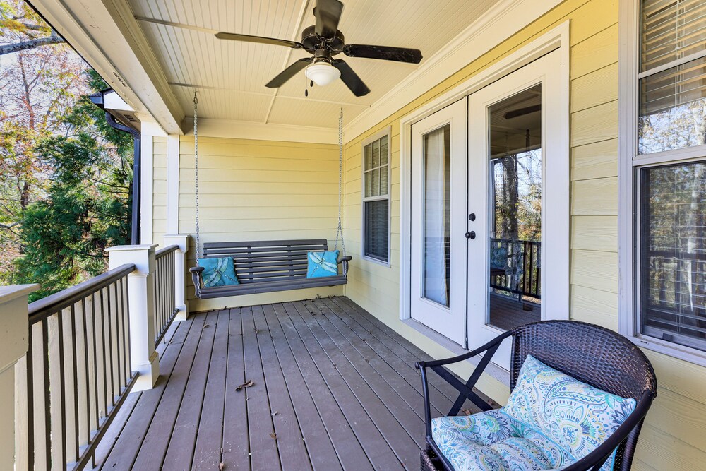 Private Patio, Decks: Waterfront Eatonton Townhome