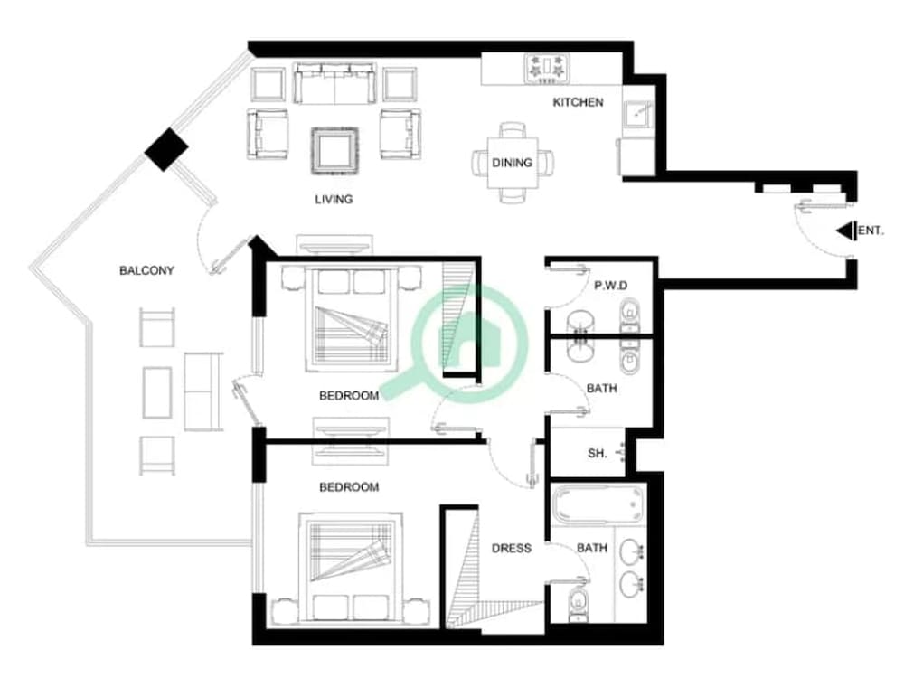 Extravagant 2 Bedroom in Urban Oasis Perfect for 6