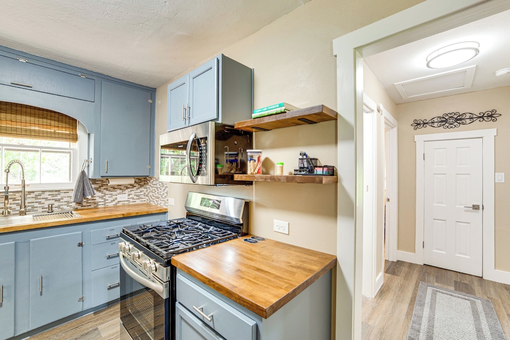 Near Waterloo Lake: Restored 1930s Home w/ Yard