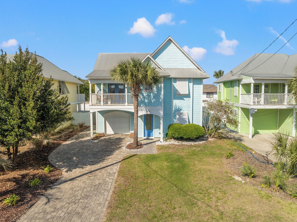 Seafoam Beautiful 3BR Home With Heated Private Pool - 4 Min Walk to Beach!