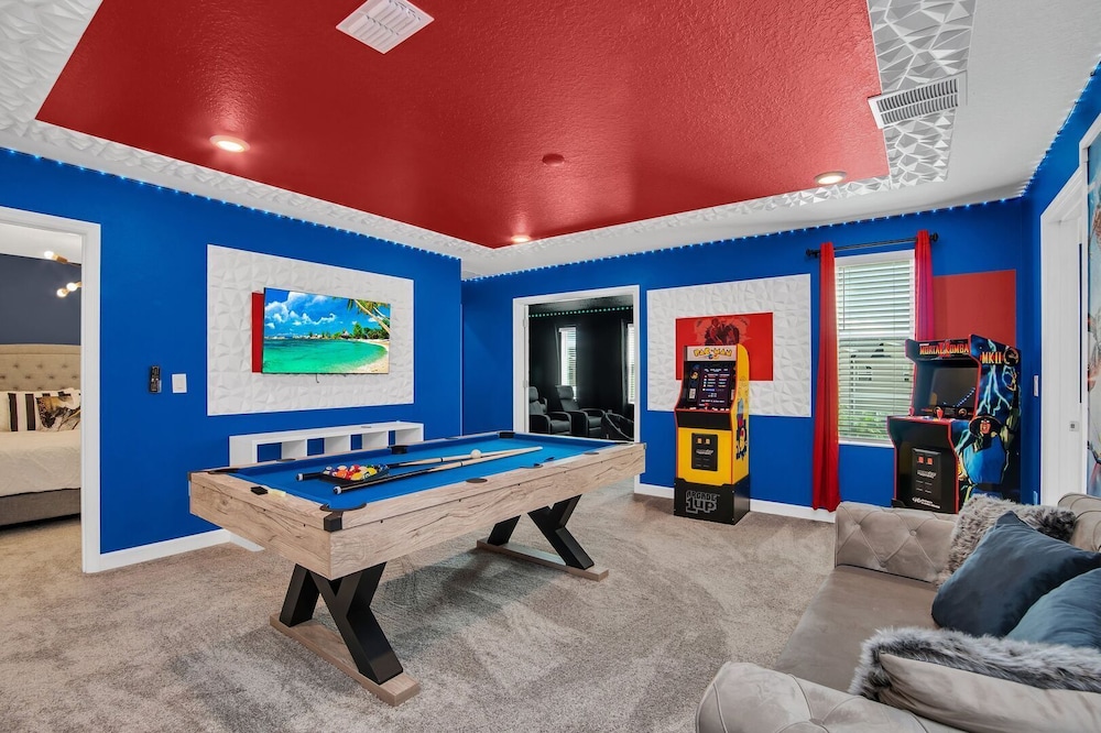 Serenity Lakeview Retreat Stunning Water Views, No Rear Neighbors, Private Pool, Game Room & Star Wars Cinema