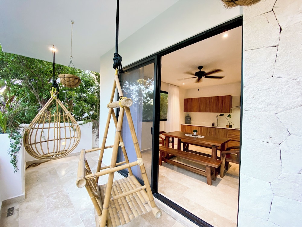 Private Pool Balcony in Aldea Zama
