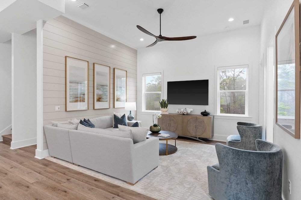 Luxe 30A Home w/ Pool, Outdoor Dining, Golf Cart, & Minutes to Beach