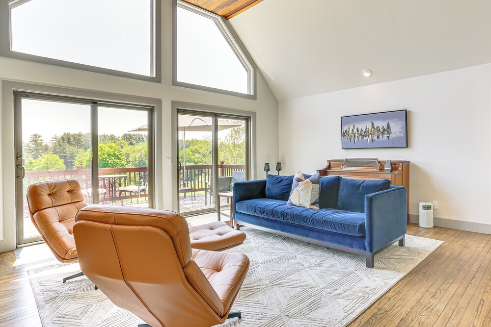 Walk to Bethel Woods: Family Home w/ Deck & Views!