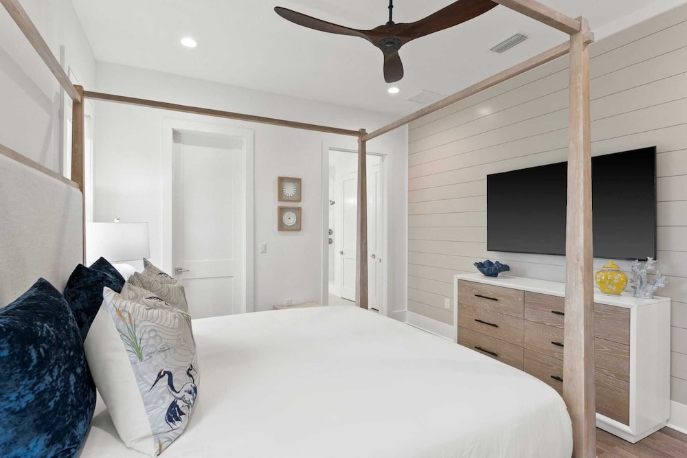 Luxe 30A Home w/ Pool, Outdoor Dining, Golf Cart, & Minutes to Beach