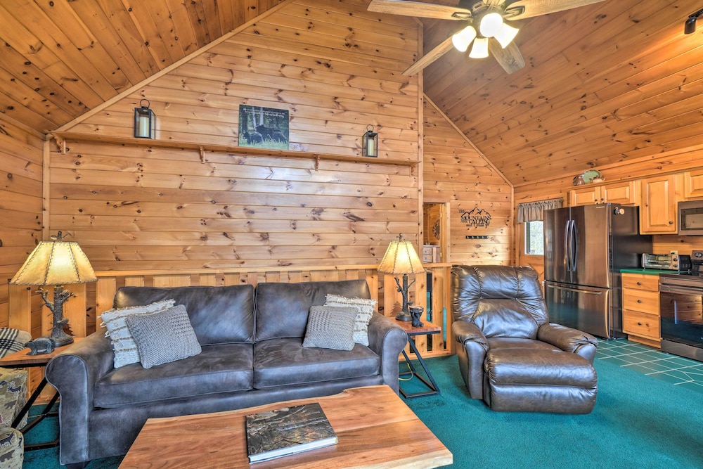 2-tier Deck & Hot Tub: Quiet Sevierville Cabin view 4
