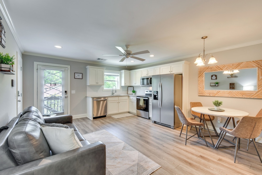 1 Block to Main St & River: Downtown Helen Condo