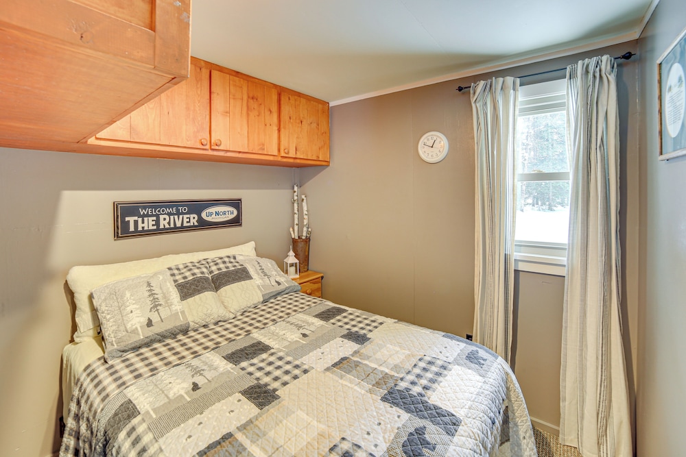 Ice Fish & Snowmobile: Riverfront Manistique Cabin