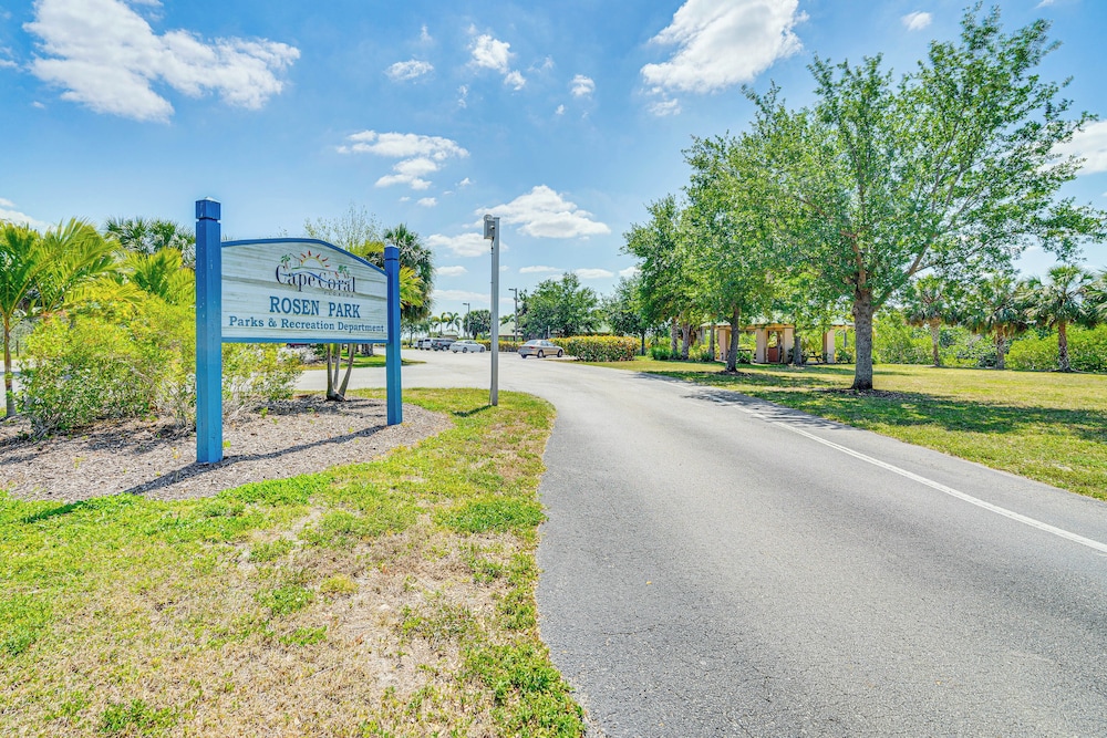 Walk to Park & Marina: Waterfront Cape Coral Home!