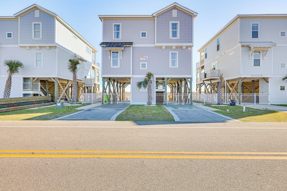Walk to Beach: Coastal Oak Island Gem w/ Elevator!