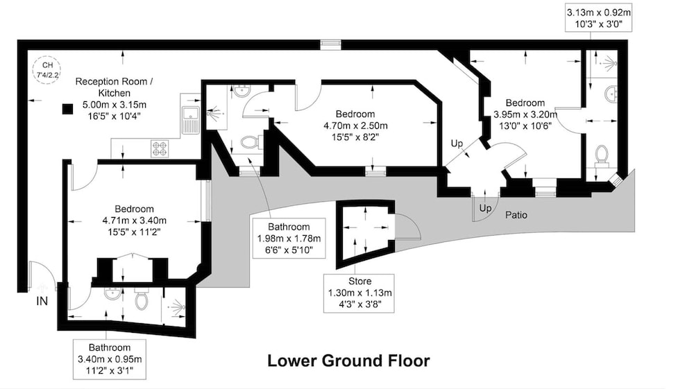 3 Bed 3 Bathroom Flat in Kensington B