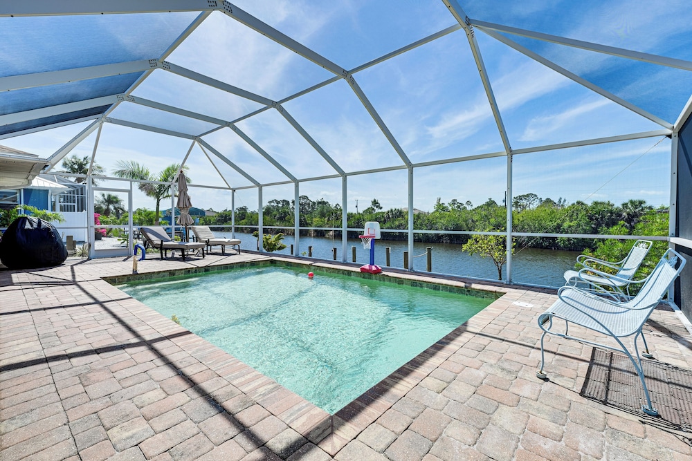 Heated Pool w/ Canal Views: Port Charlotte Home