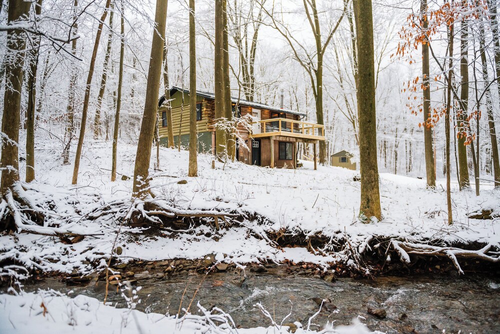 Peaceful Naples Cabin w/ Deck & Stream Views view 2