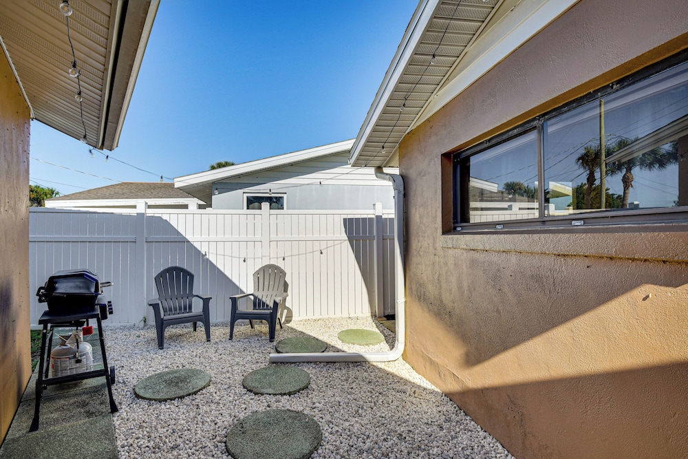 Steps to Sand! Ormond Beach Escape w/ Patio & BBQ