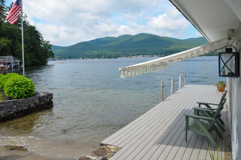 Private Dock at Lake George Getaway