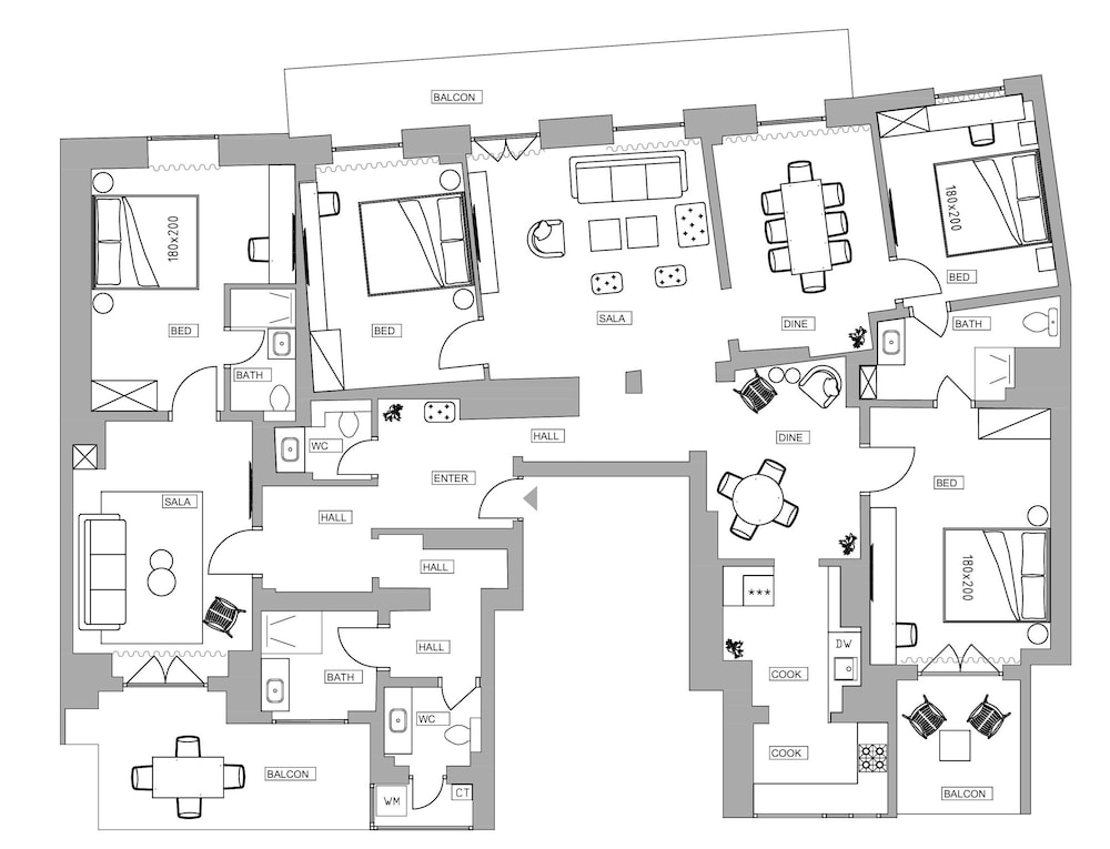 Loggia & Luxe 4BR Penthouse in Universitatii Area