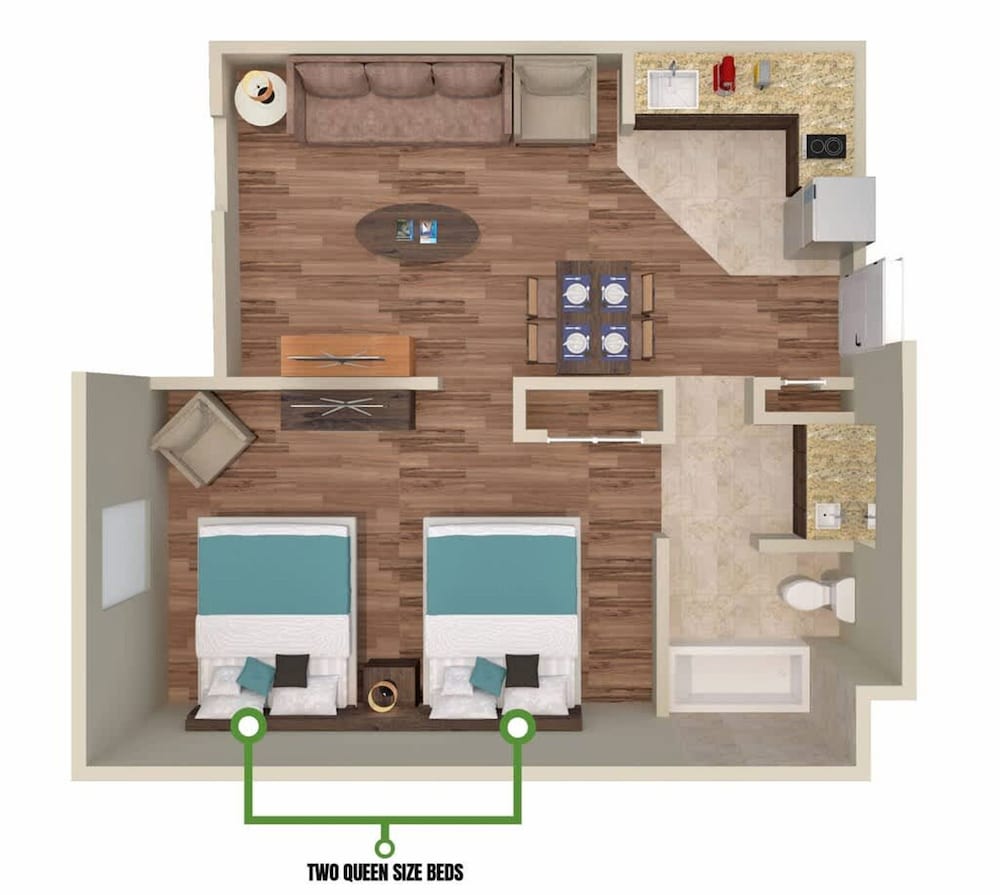 1BR Free Shuttle to Disney Parks