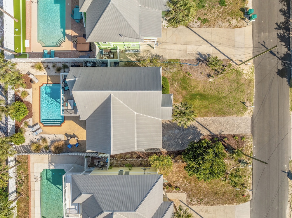 Seafoam Beautiful 3BR Home With Heated Private Pool - 4 Min Walk to Beach!