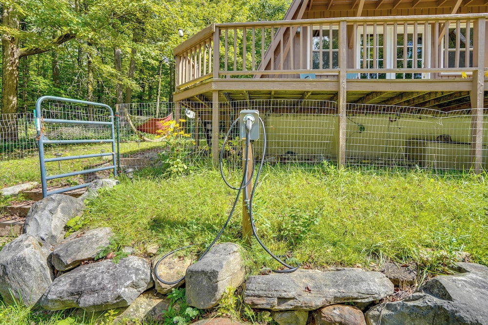 A-frame Cabin w/ Furnished Deck in Becket!