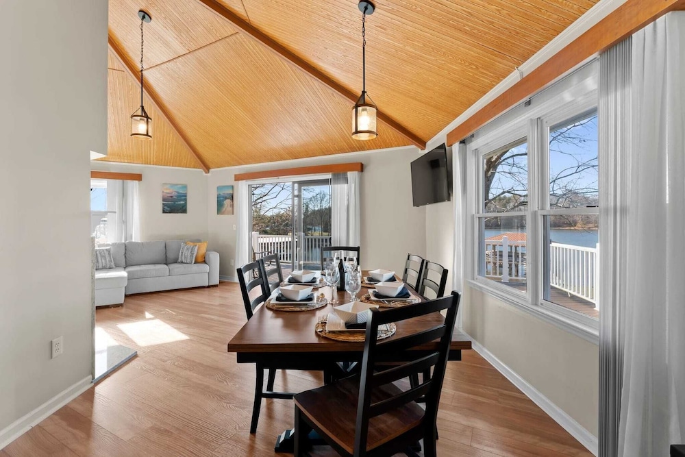 Pleasant Cove Waterfront Getaway With Fire Pit, Deck, and Lake Views