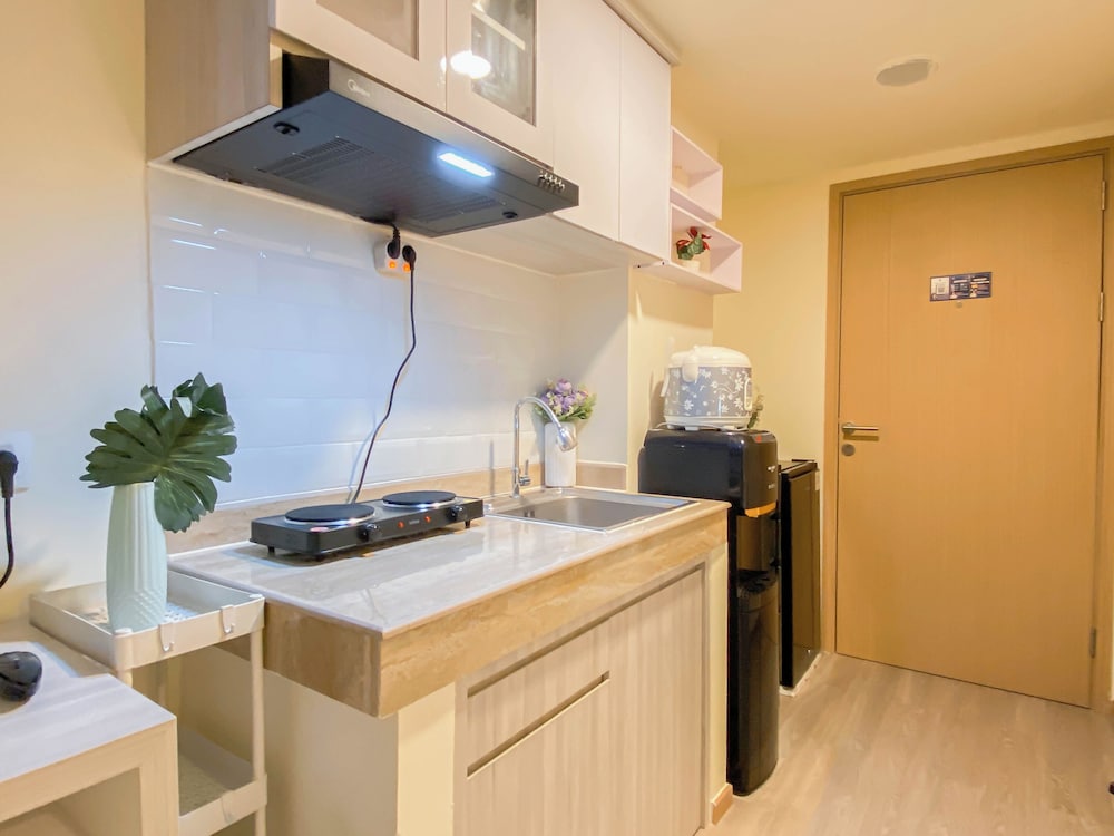 Minimalist Warm Beige Studio At Meikarta Apartment