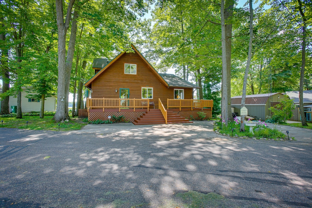 Sauna + Fireplaces! Lakefront Cadillac Retreat view 4