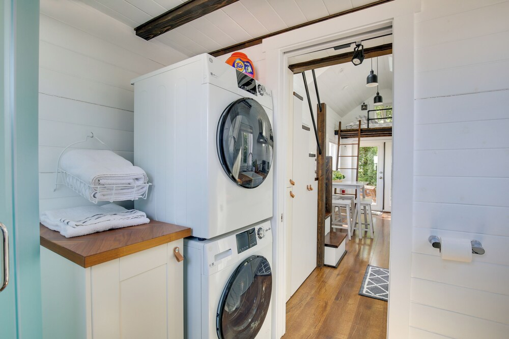 The Merlot Bungalow Defiance Tiny Home on Trail