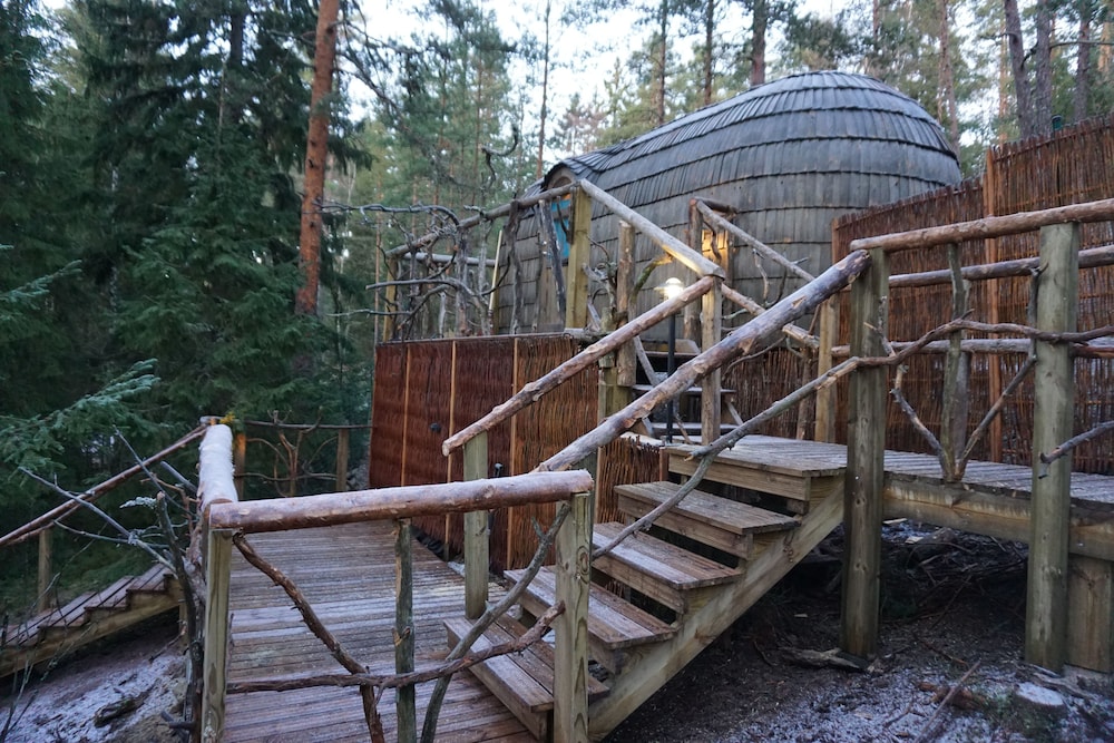 Igluhut sleeping with reindeer view 5