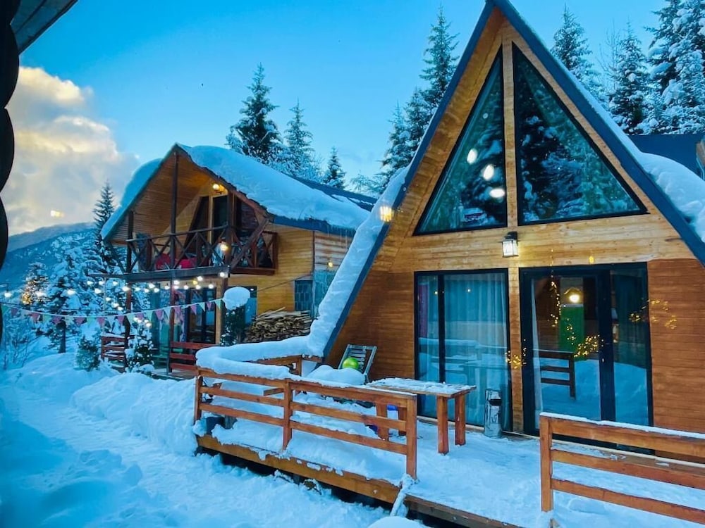 Wooden Huts in Mestia