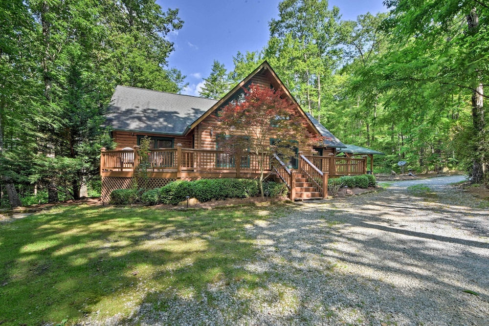 Sapphire Log Cabin w/ Wraparound Deck + Fire Pit! view 3
