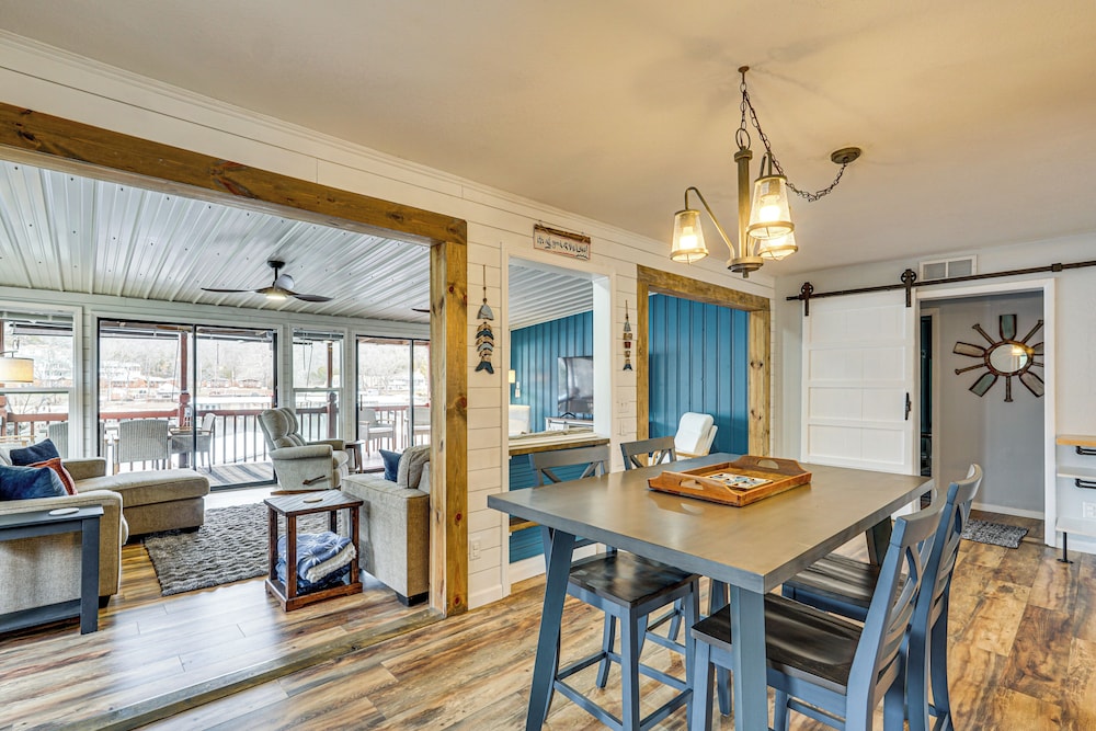 Central Waterfront Home w/ Dock in Lake Ozark!