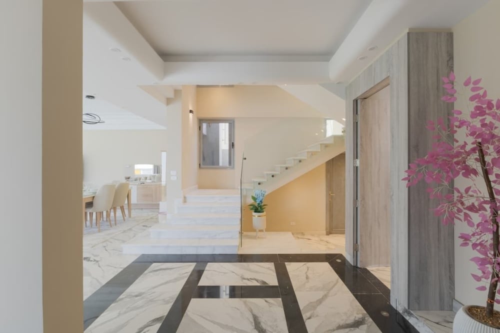 villa with garden in palm hills compound