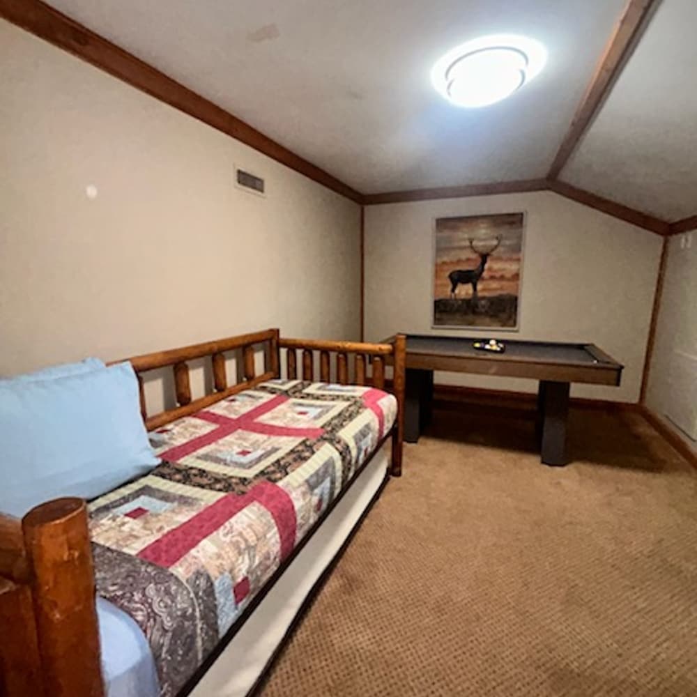 Fireplace Pool Table Pool Fitness Room