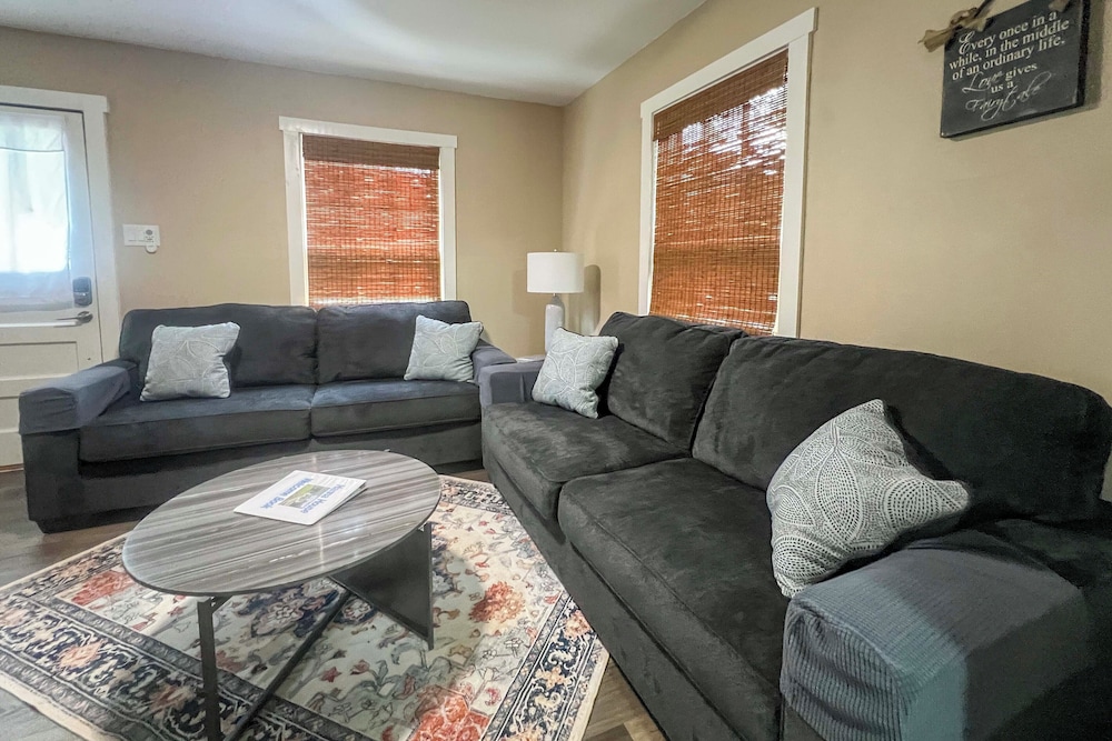 Near Waterloo Lake: Restored 1930s Home w/ Yard