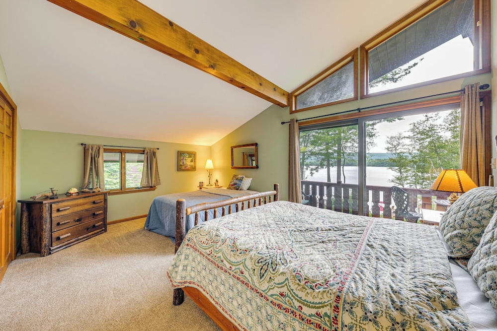 Dock & Hot Tub: Scenic Beech Mountain Lakes Gem!