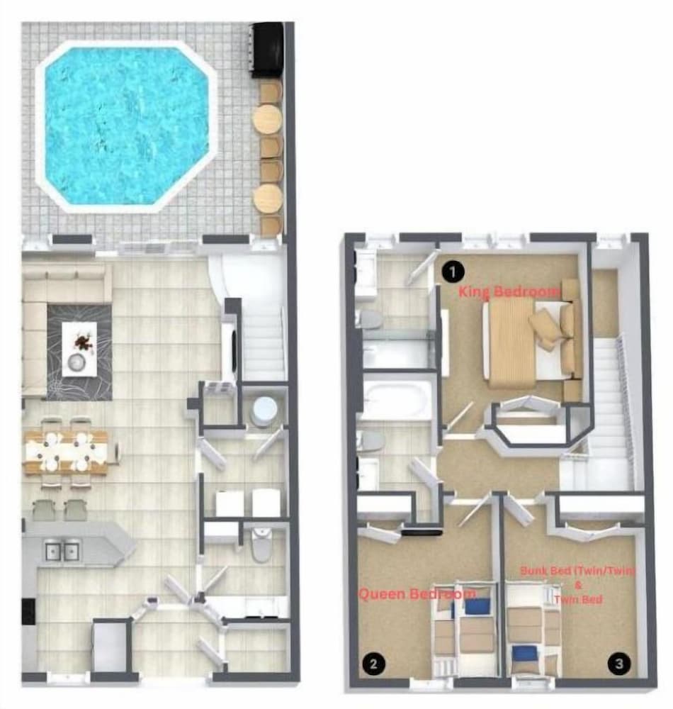 3-bedroom Villa in Bella Vida Resort, Close2disney