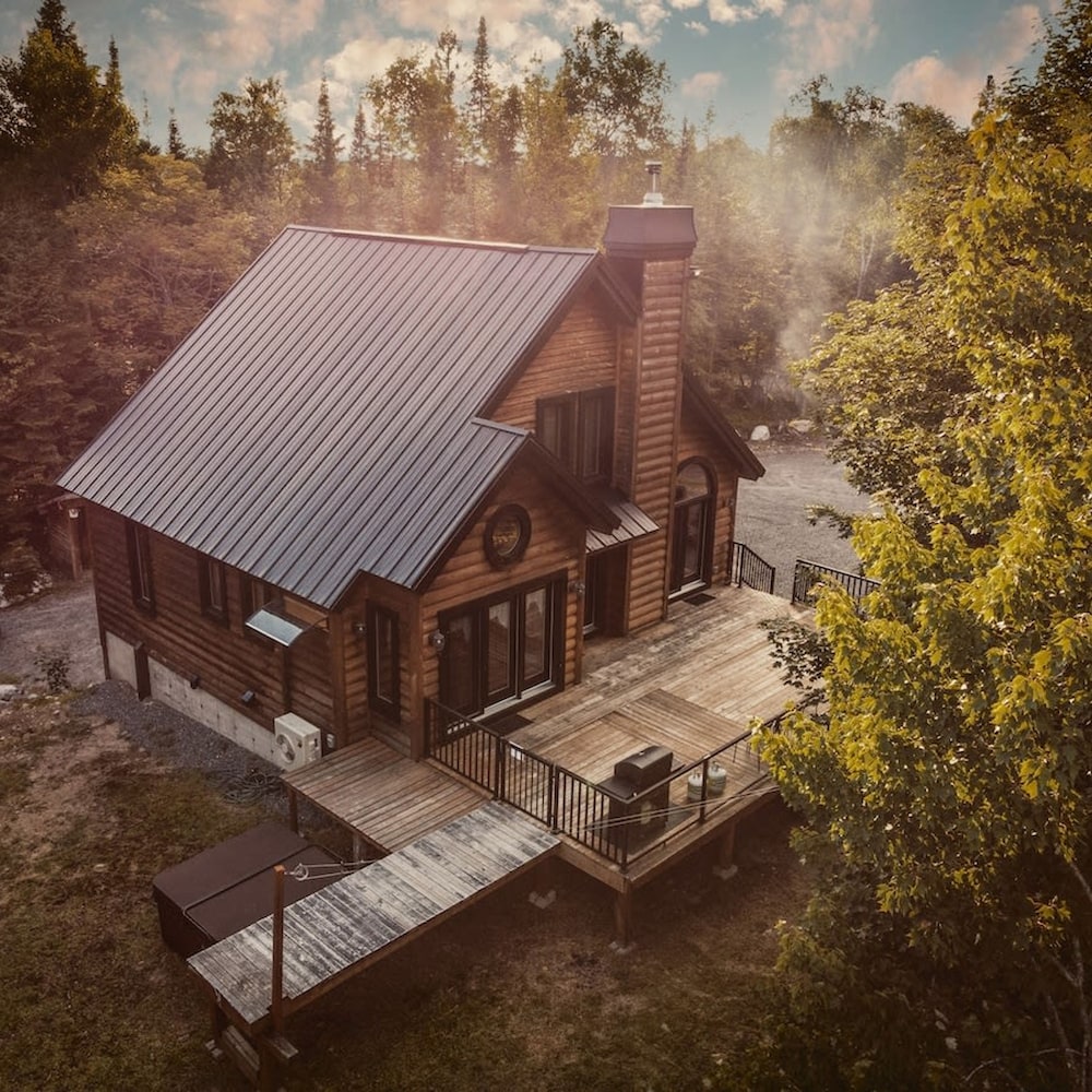 Chalet Bonheur -spa in Nominingue