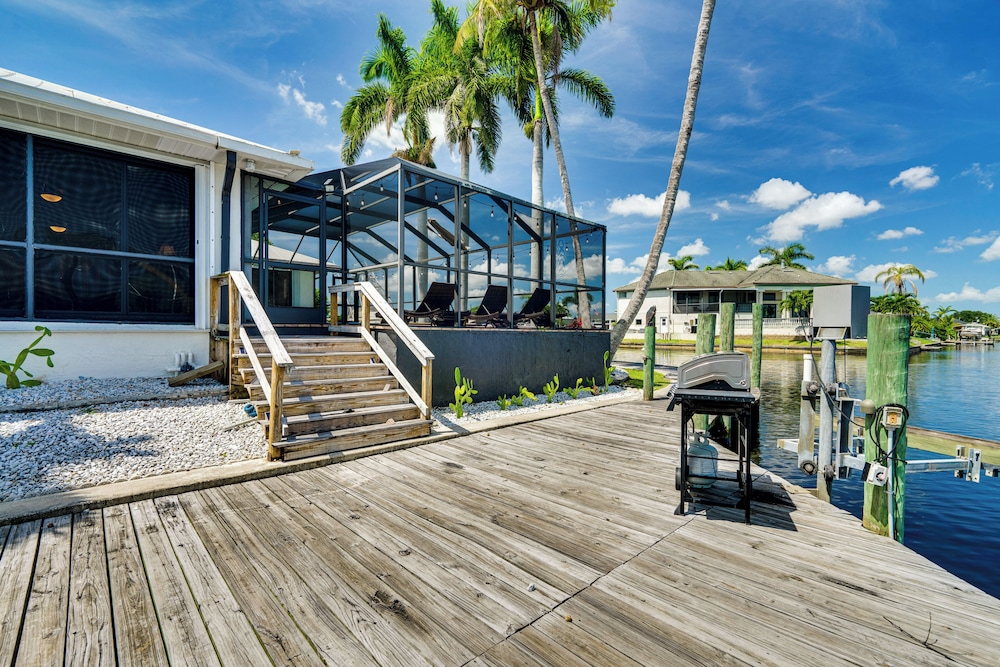 Canal-front Gem w/ Lanai & Dock in Cape Coral