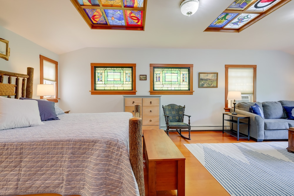 Yard & Fire Pit: Unique Cape Cod Home in Brewster