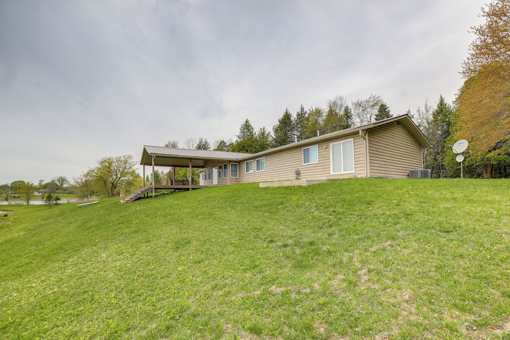 Waterfront Evart Getaway w/ Fire Pit on 82 Acres!