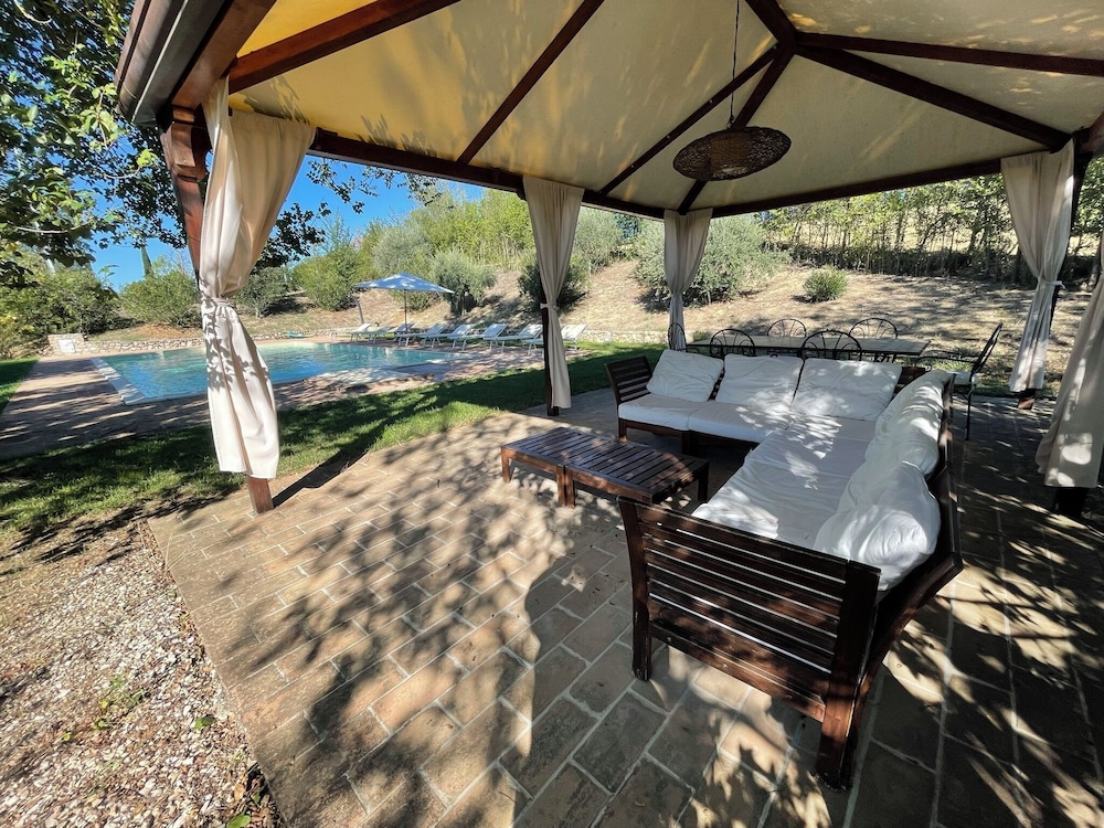 Detached Villa With Games Room, Pool, and Panoramic Views in San Damiano