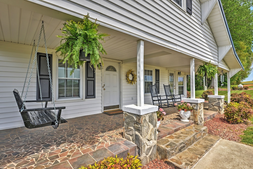 Dobson Farmhouse w/ Wraparound Porch & Fire Pit!